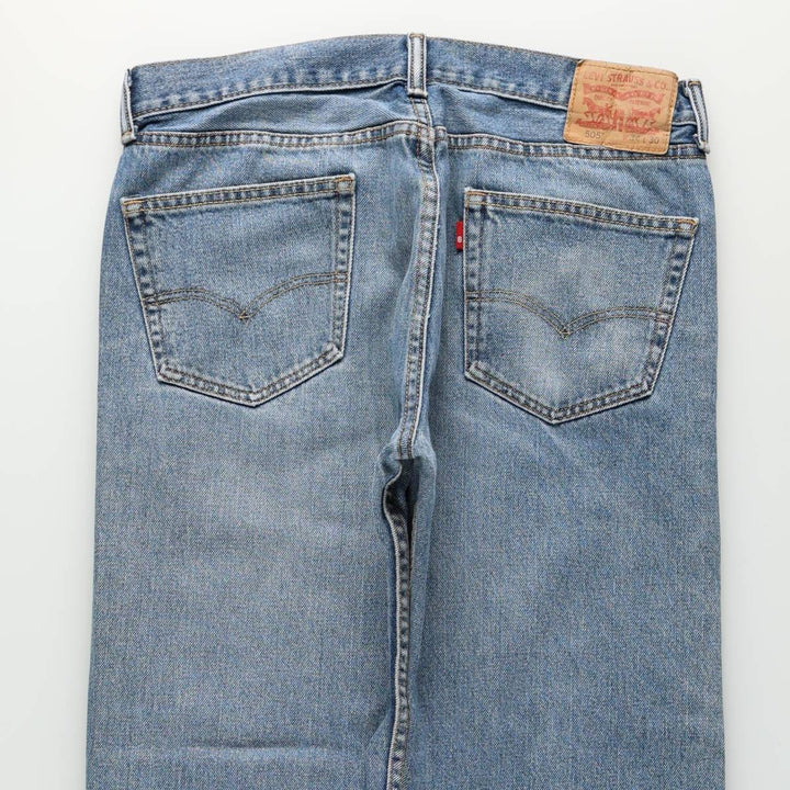 Levi's 505 tapered denim pants for men, size w36 cotton blue type Vintage Second Hand