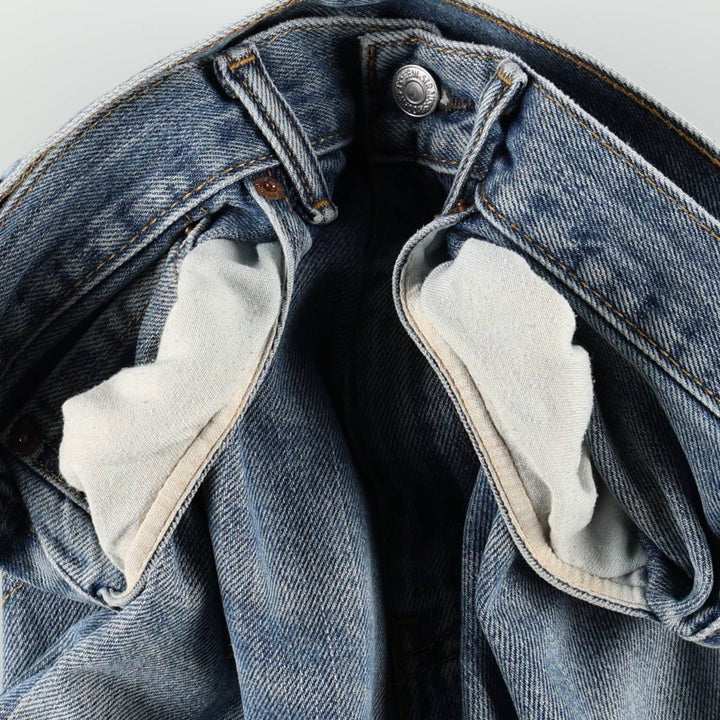Levi's 505 tapered denim pants for men, size w36 cotton blue type Vintage Second Hand