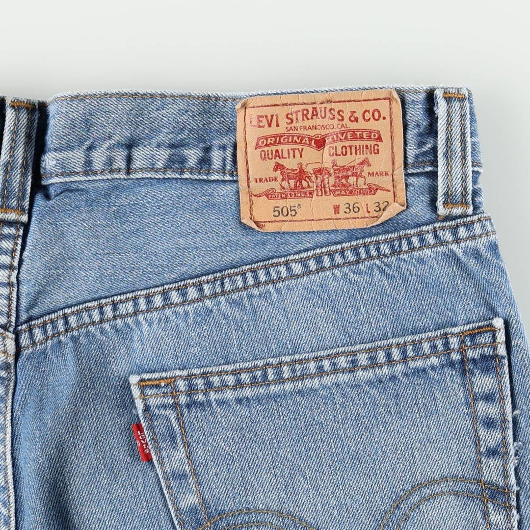 Levi's 505 REGULAR FIT tapered denim pants for men, size w36 cotton blue type Vintage Second Hand