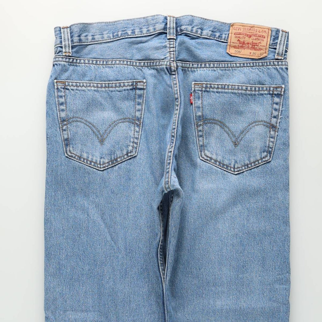Levi's 505 REGULAR FIT tapered denim pants for men, size w36 cotton blue type Vintage Second Hand