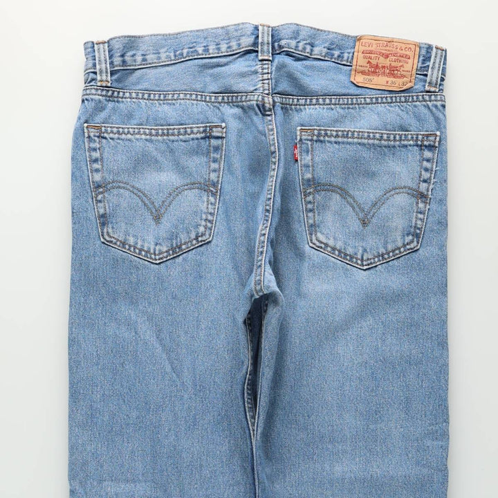 Levi's 505 REGULAR FIT tapered denim pants for men, size w36 cotton blue type Vintage Second Hand
