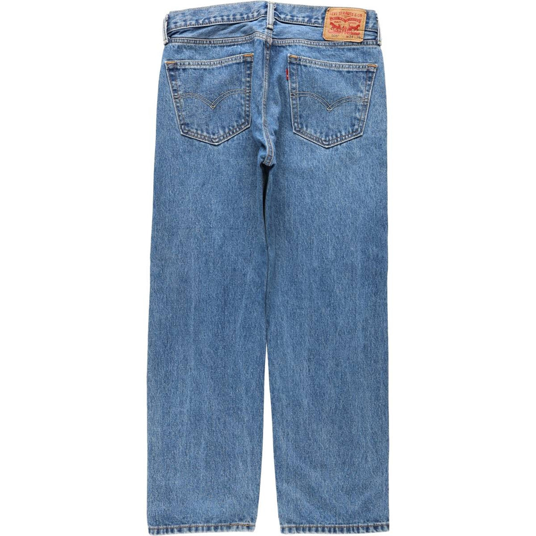 Levi's 505 tapered denim pants for men, size W33 cotton blue type Vintage Second Hand