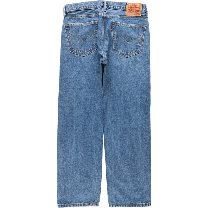 Levi's 505 tapered denim pants for men, size W33 cotton blue type Vintage Second Hand
