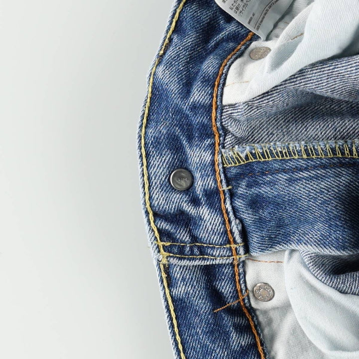 Levi's 505 tapered denim pants for men, size W33 cotton blue type Vintage Second Hand
