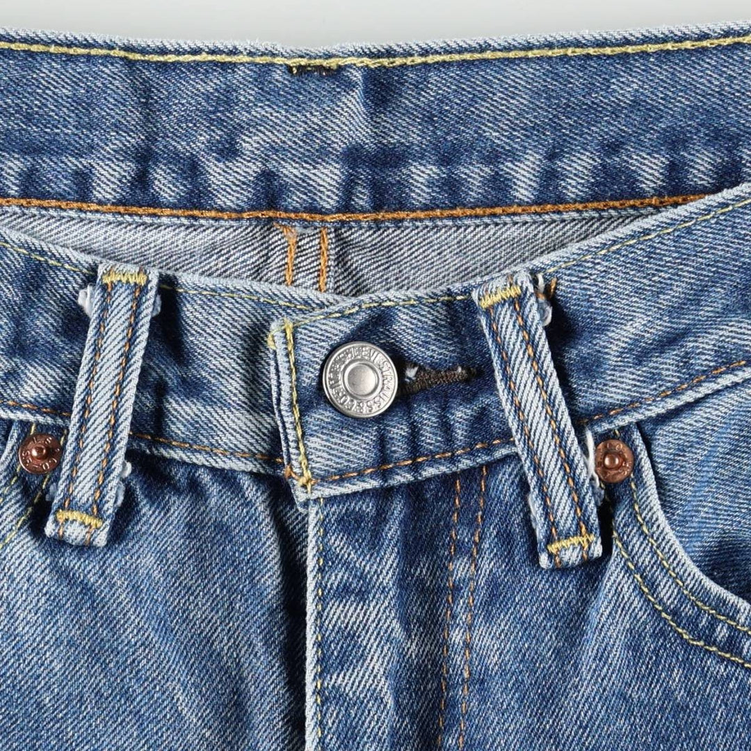 Levi's 505 tapered denim pants for men, size W33 cotton blue type Vintage Second Hand