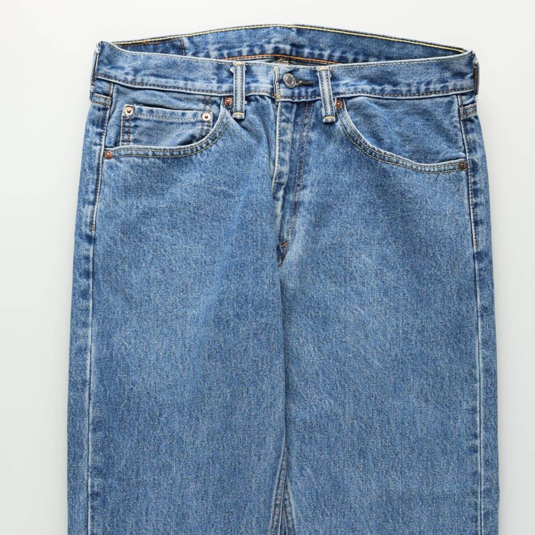 Levi's 505 tapered denim pants for men, size W33 cotton blue type Vintage Second Hand
