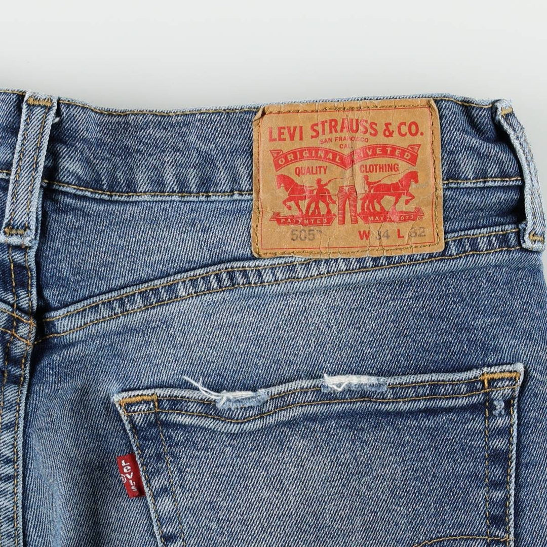 Levi's 505-1649 Tapered Denim Pants, Men's Size W34 (approx.) cotton blue type Vintage Second Hand