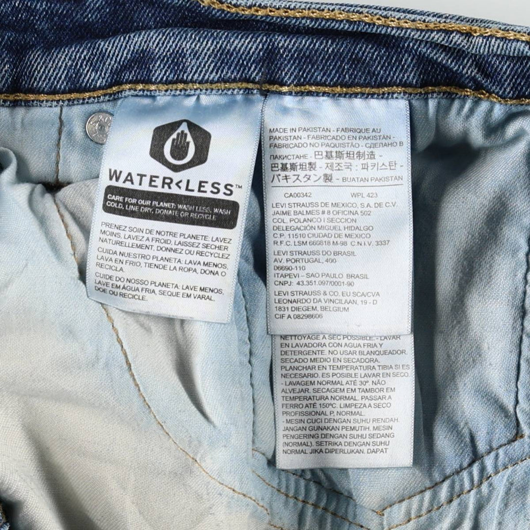 Levi's 505-1649 Tapered Denim Pants, Men's Size W34 (approx.) cotton blue type Vintage Second Hand