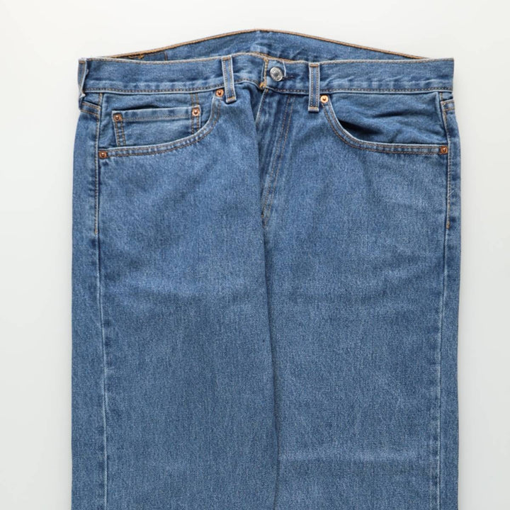 Levi's 505 tapered denim pants for men, size w36 cotton blue type Vintage Second Hand