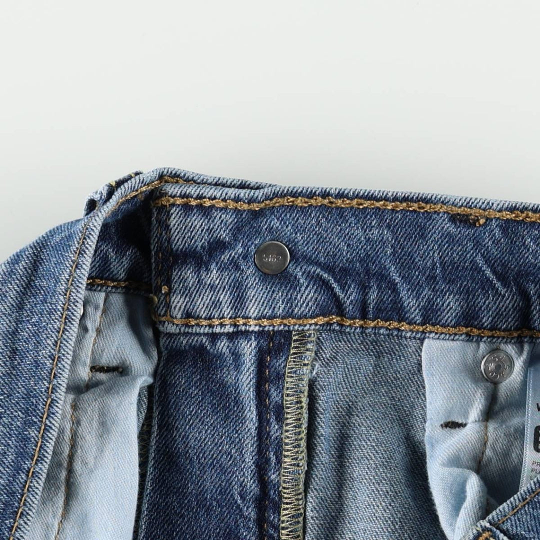 Levi's 505 tapered denim pants for men, equivalent to w35 cotton blue type Vintage Second Hand