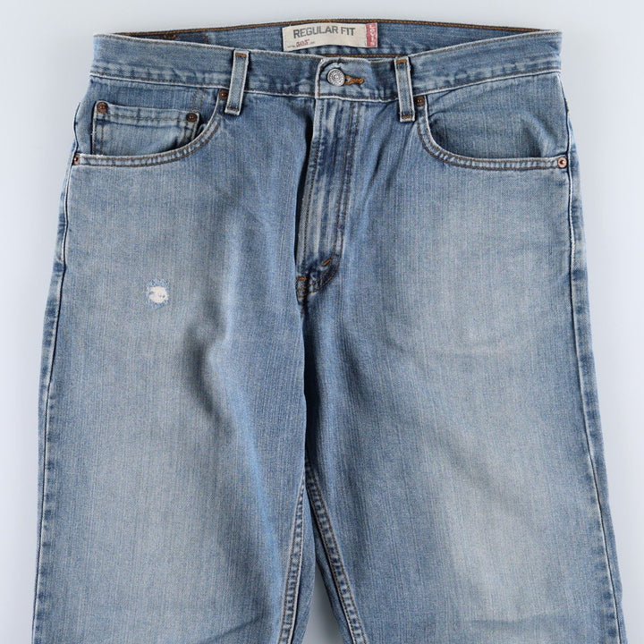Levi's 505 REGULAR FIT tapered denim pants for men, size w35 unclear blue type Vintage Second Hand