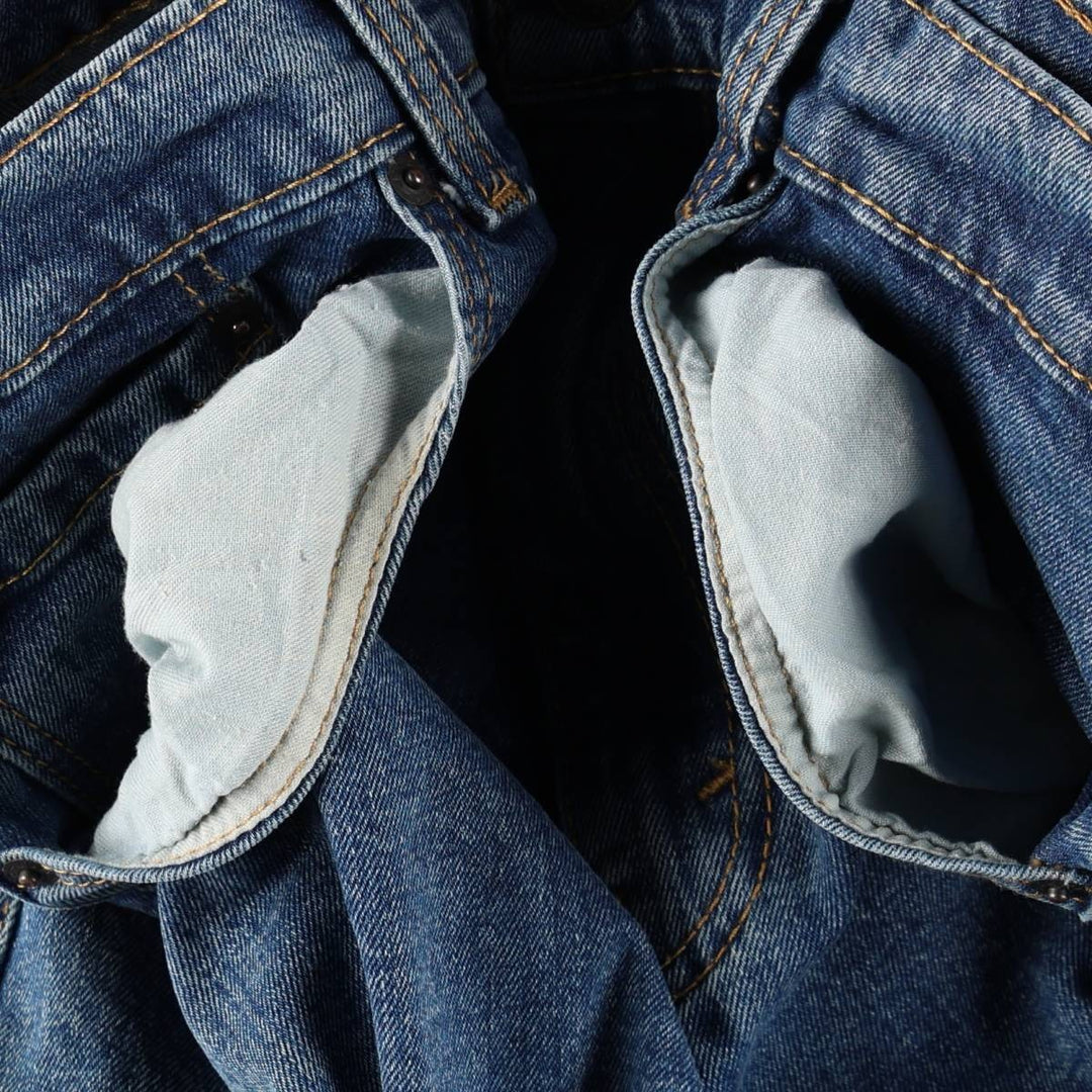 Levi's 505 tapered denim pants for men, equivalent to w35 cotton blue type Vintage Second Hand