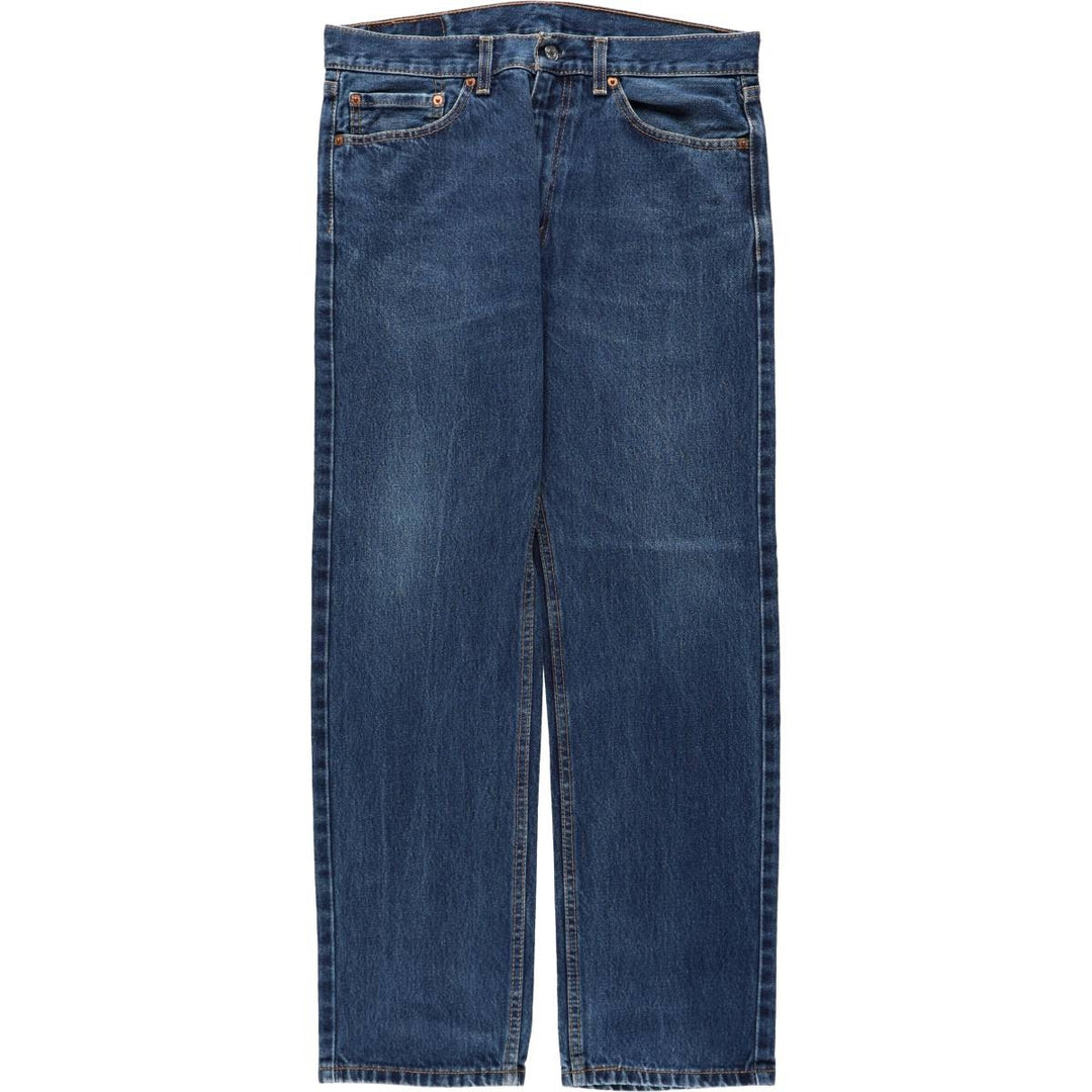 Levi's 505 tapered denim pants for men, size W34 cotton blue type Vintage Second Hand