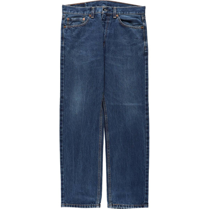 Levi's 505 tapered denim pants for men, size W34 cotton blue type Vintage Second Hand