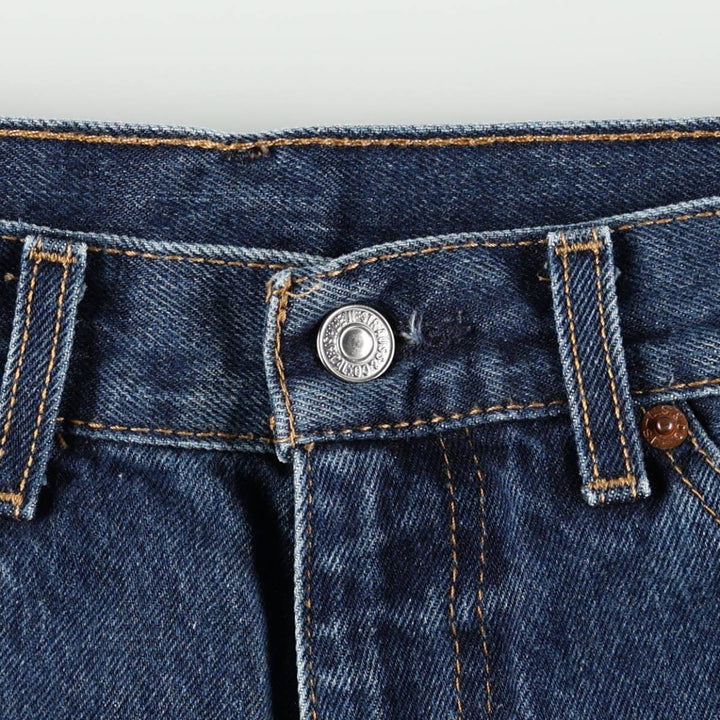 Levi's 505 tapered denim pants for men, size W34 cotton blue type Vintage Second Hand