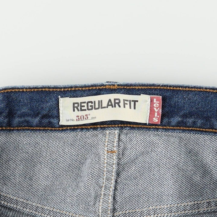 Levi's 505 tapered denim pants for men, size W33 cotton blue type Vintage Second Hand