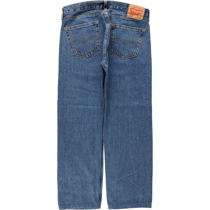 Levi's 505 tapered denim pants for men, size W34 cotton blue type Vintage Second Hand