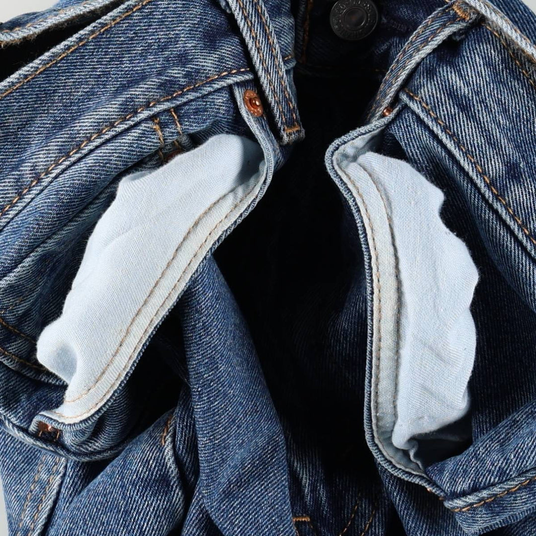 Levi's 505 tapered denim pants for men, size W34 cotton blue type Vintage Second Hand