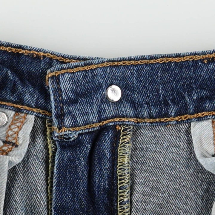 Levi's 505 tapered denim pants for men, size W34 cotton blue type Vintage Second Hand