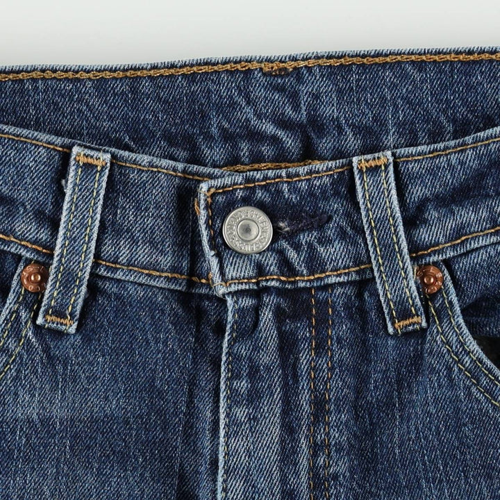 Levi's 505 tapered denim pants for men, size W34 cotton blue type Vintage Second Hand