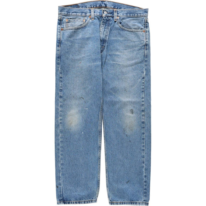 Levi's 505 tapered denim pants for men, size w37 cotton blue type Vintage Second Hand