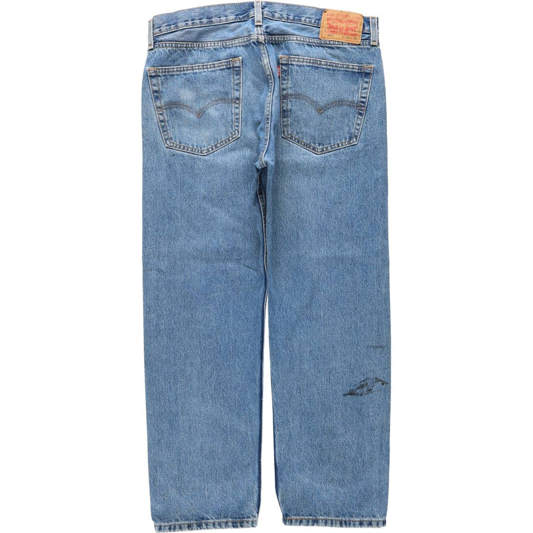Levi's 505 tapered denim pants for men, size w37 cotton blue type Vintage Second Hand
