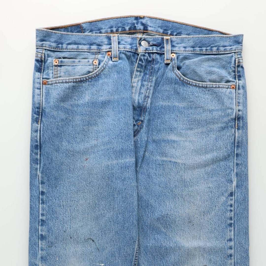 Levi's 505 tapered denim pants for men, size w37 cotton blue type Vintage Second Hand