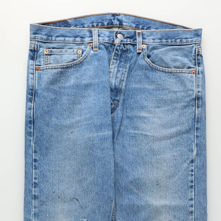 Levi's 505 tapered denim pants for men, size w37 cotton blue type Vintage Second Hand