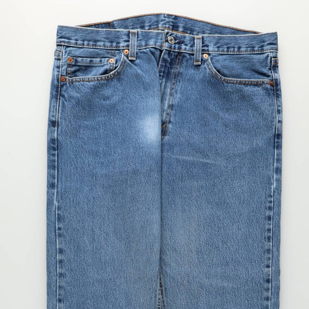 Levi's 505 tapered denim pants for men, size w37 cotton blue type Vintage Second Hand