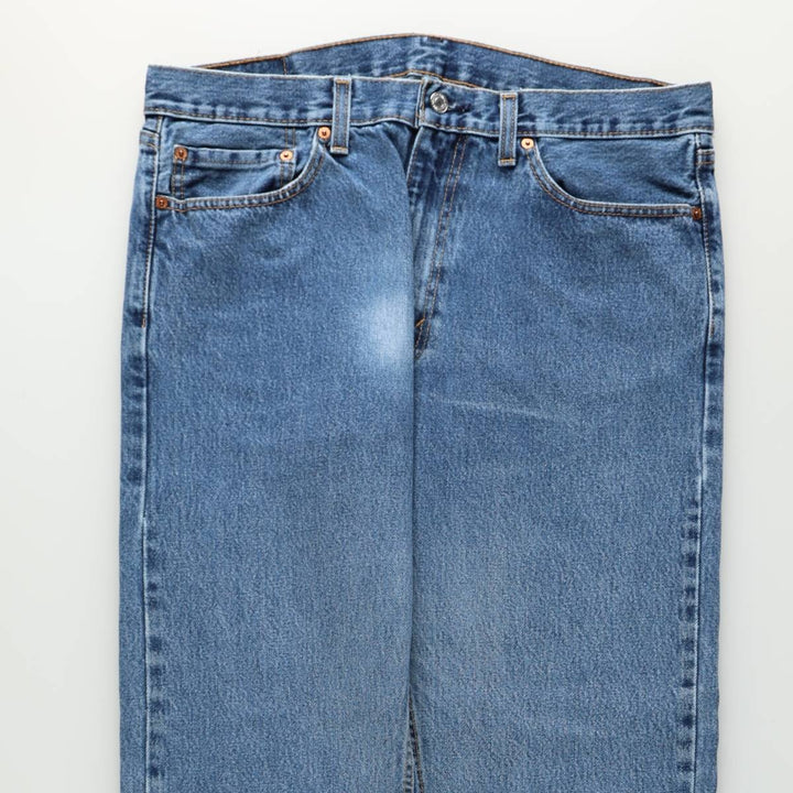Levi's 505 tapered denim pants for men, size w37 cotton blue type Vintage Second Hand
