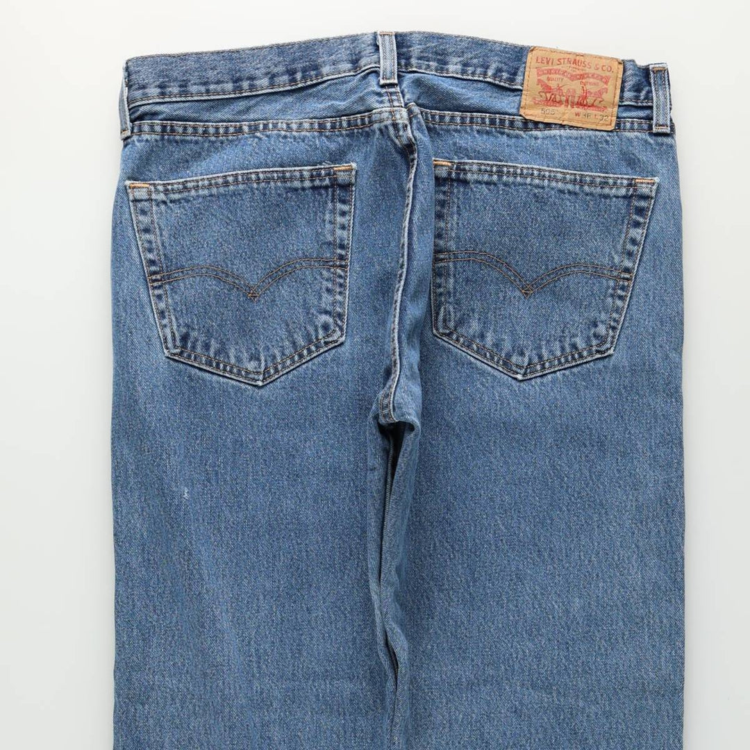 Levi's 505 tapered denim pants for men, size w37 cotton blue type Vintage Second Hand