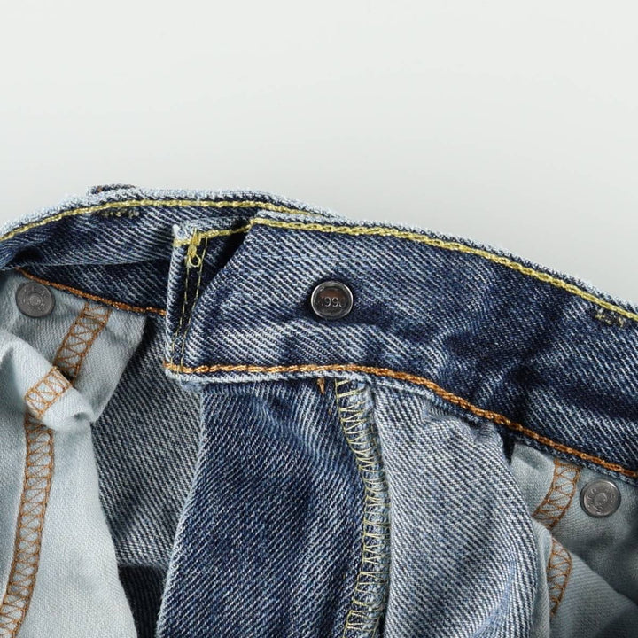 Levi's 505 tapered denim pants for men, size w37 cotton blue type Vintage Second Hand