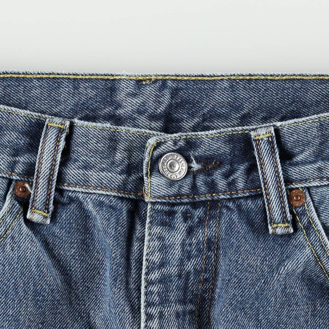 Levi's 505 tapered denim pants for men, size w37 cotton blue type Vintage Second Hand