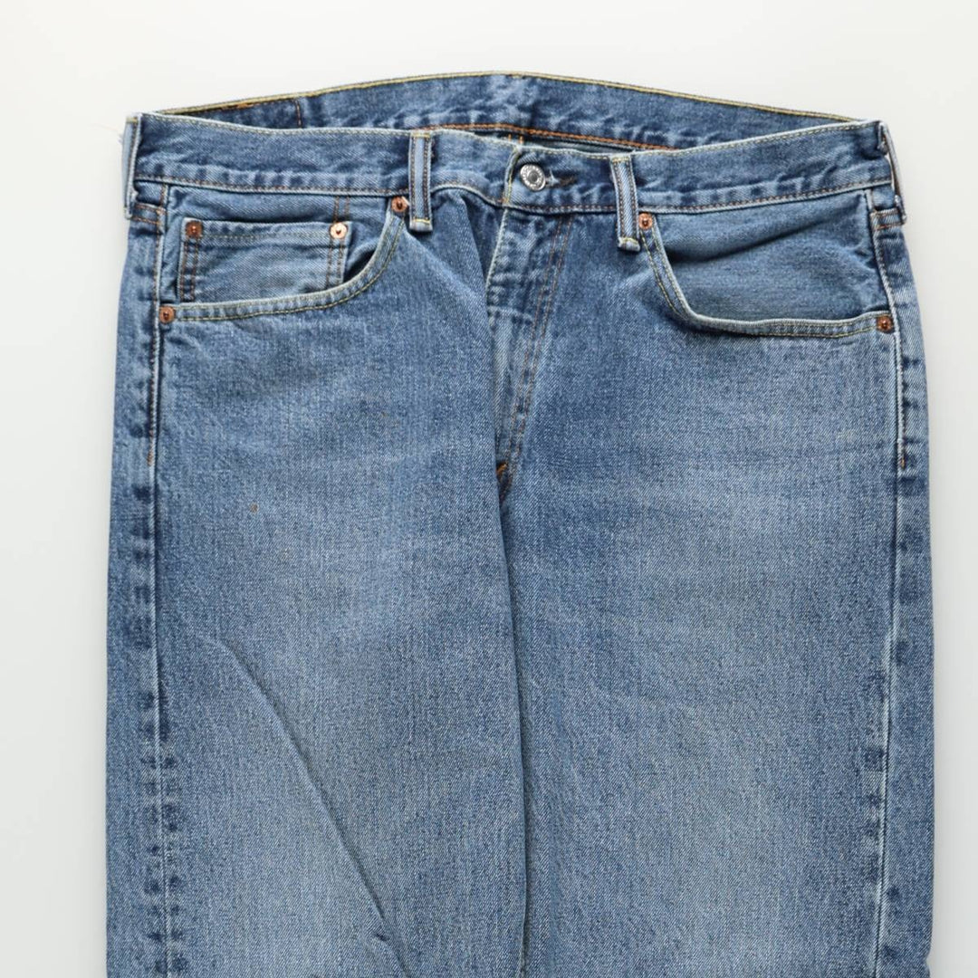 Levi's 505 tapered denim pants for men, size w37 cotton blue type Vintage Second Hand