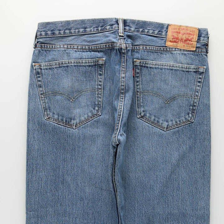 Levi's 505 tapered denim pants for men, size w37 cotton blue type Vintage Second Hand