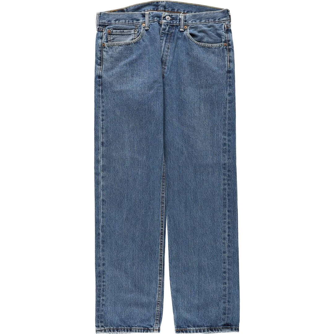 Levi's 505 tapered denim pants for men, size w36 cotton blue type Vintage Second Hand