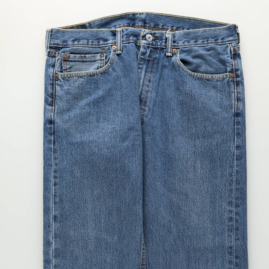 Levi's 505 tapered denim pants for men, size w36 cotton blue type Vintage Second Hand