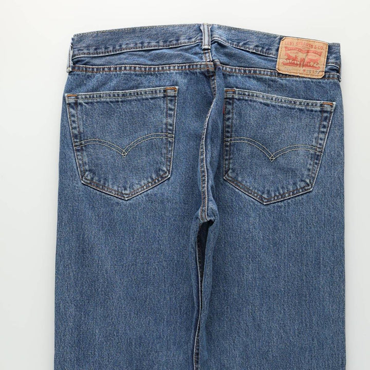 Levi's 505 tapered denim pants for men, size w36 cotton blue type Vintage Second Hand