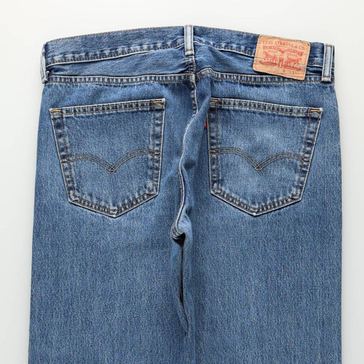 Levi's 505 tapered denim pants for men, size w36 cotton blue type Vintage Second Hand