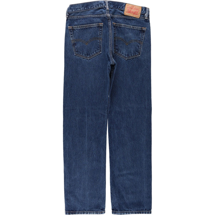 Levi's 505 tapered denim pants for men, size W34 cotton blue type Vintage Second Hand