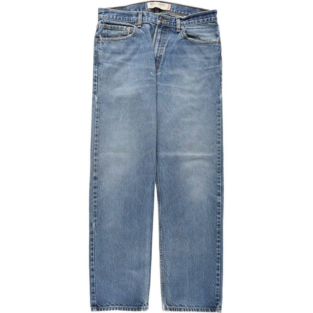 00'S Levi's 505 REGULAR FIT tapered denim pants for men, size w34 cotton blue type Vintage Second Hand