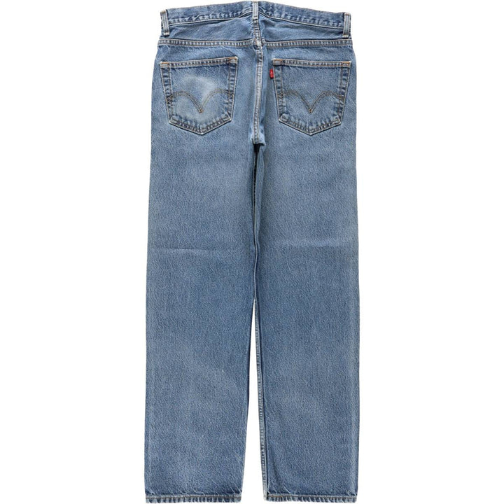 00'S Levi's 505 REGULAR FIT tapered denim pants for men, size w34 cotton blue type Vintage Second Hand