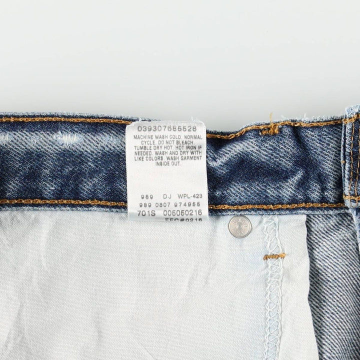 00'S Levi's 505 REGULAR FIT tapered denim pants for men, size w34 cotton blue type Vintage Second Hand