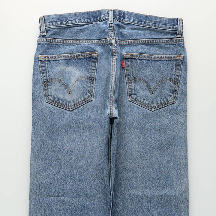 00'S Levi's 505 REGULAR FIT tapered denim pants for men, size w34 cotton blue type Vintage Second Hand