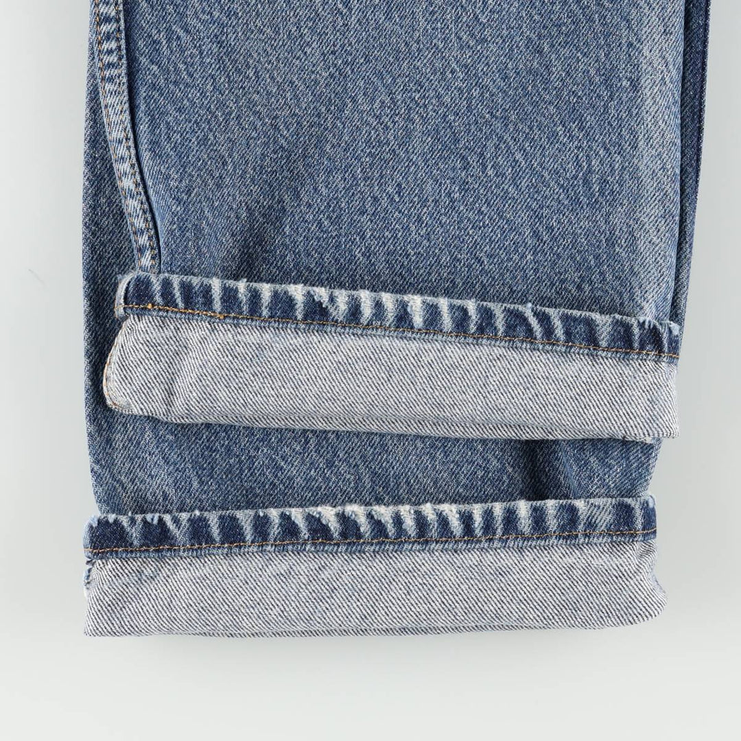 00'S Levi's 505 REGULAR FIT tapered denim pants for men, size w34 cotton blue type Vintage Second Hand