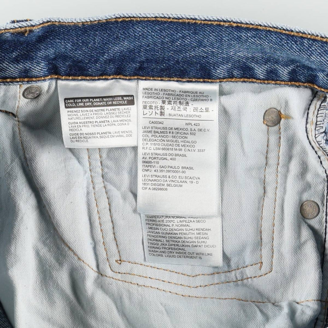 Levi's 505-4891 Tapered Denim Pants, Men's Size W36 (approx.) cotton blue type Vintage Second Hand