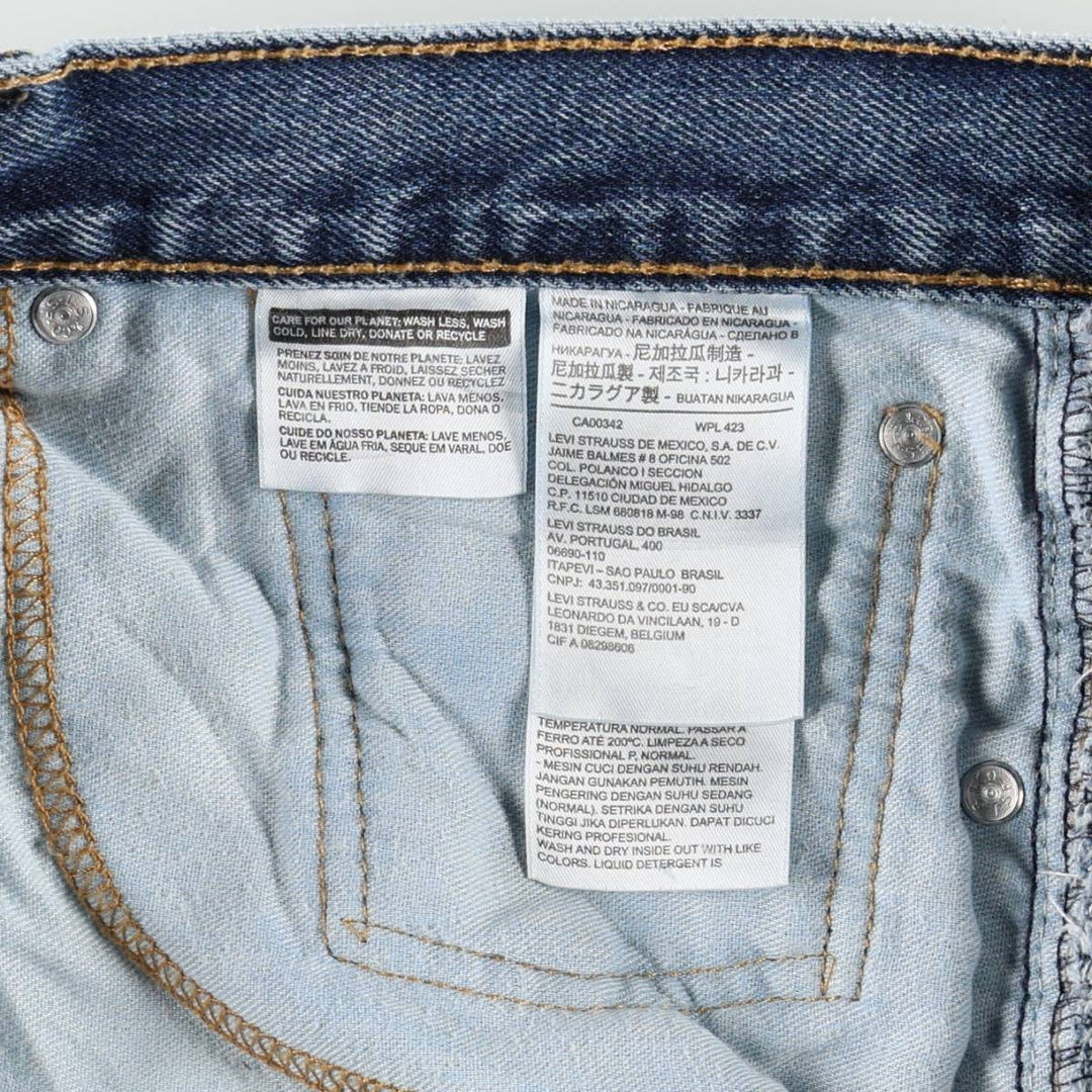 Levi's 505-4886 Tapered Denim Pants, Men's Size W37 (approx.) cotton blue type Vintage Second Hand