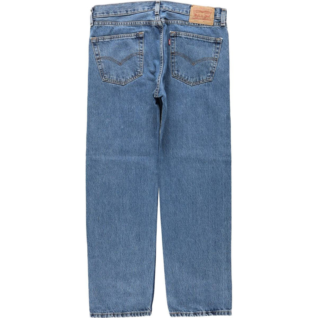 Levi's 505 tapered denim pants for men, size w36 cotton blue type Vintage Second Hand