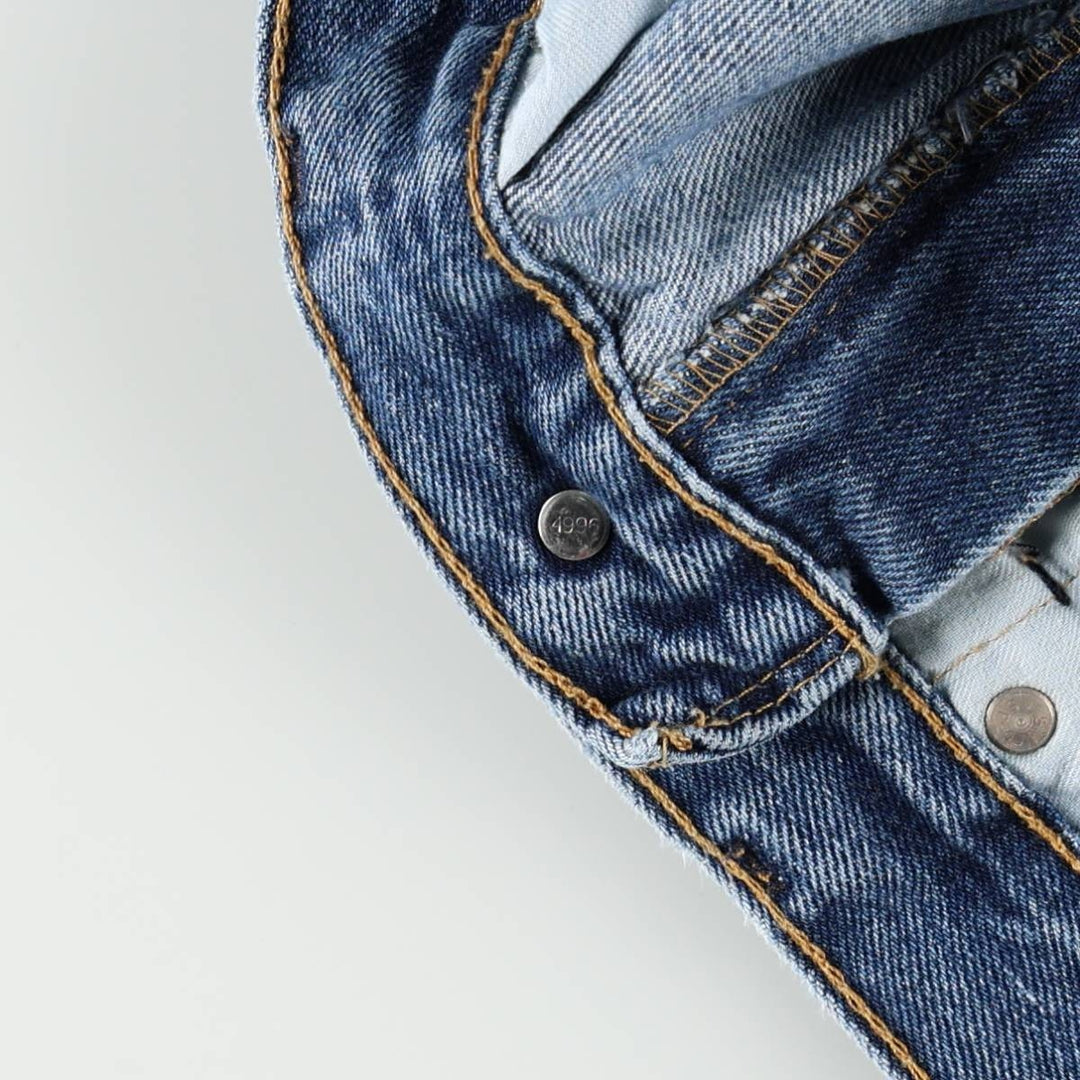 Levi's 505 tapered denim pants for men, size w36 cotton blue type Vintage Second Hand