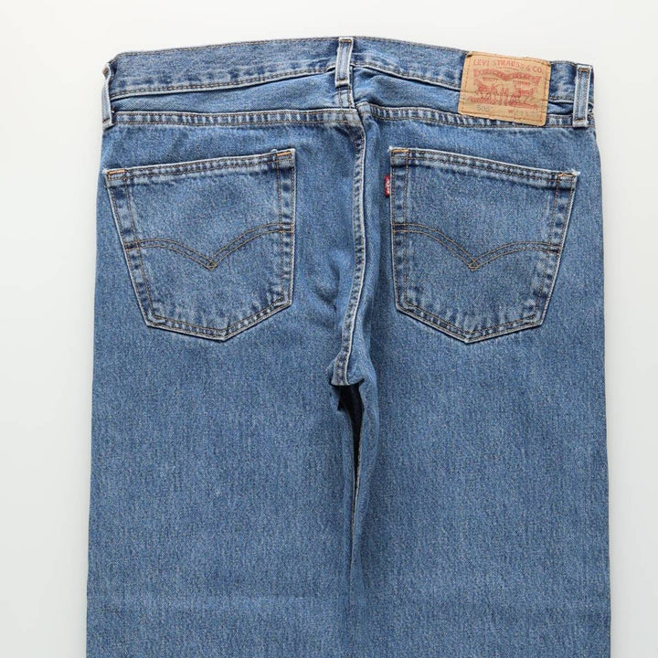 Levi's 505 tapered denim pants for men, size w36 cotton blue type Vintage Second Hand